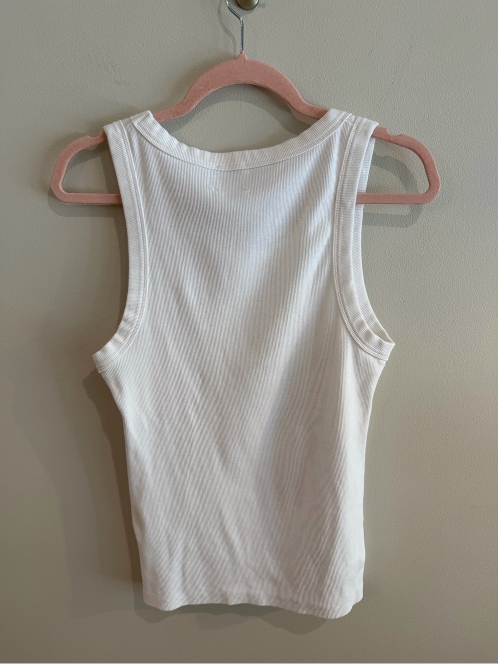 Academy White Ribbed Tank Top - Picture 3 of 3